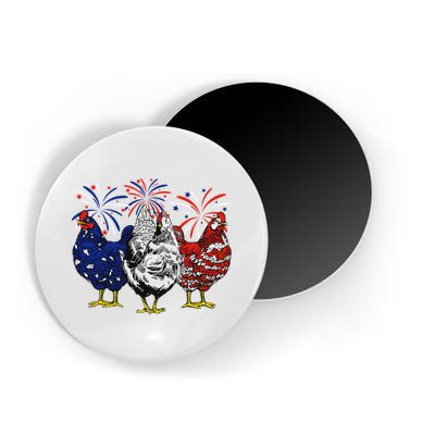 Chicken Usa Flag Patriotic Chicken Lover 4th Of July Magnet