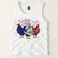 Chicken Usa Flag Patriotic Chicken Lover 4th Of July Tank Top