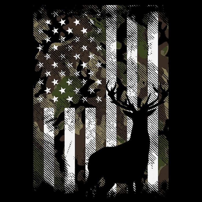Camo Us Flag Deer Elk Buck Camoflage Hunting Hunter Dad City Backpack