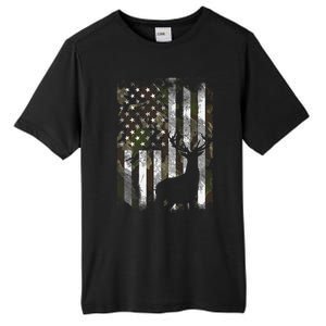 Camo Us Flag Deer Elk Buck Camoflage Hunting Hunter Dad Tall Fusion ChromaSoft Performance T-Shirt