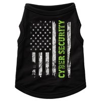 Cybersecurity USA Flag Computer Engineer Programmer Hacker Doggie Tank