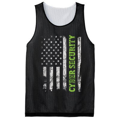 Cybersecurity USA Flag Computer Engineer Programmer Hacker Mesh Reversible Basketball Jersey Tank