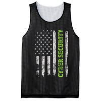 Cybersecurity USA Flag Computer Engineer Programmer Hacker Mesh Reversible Basketball Jersey Tank