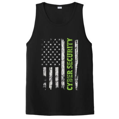 Cybersecurity USA Flag Computer Engineer Programmer Hacker PosiCharge Competitor Tank