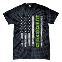 Cybersecurity USA Flag Computer Engineer Programmer Hacker Tie-Dye T-Shirt