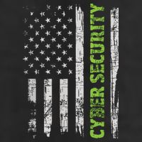 Cybersecurity USA Flag Computer Engineer Programmer Hacker Golf Towel
