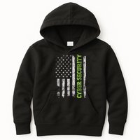 Cybersecurity USA Flag Computer Engineer Programmer Hacker Kids Hoodie