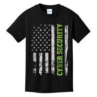 Cybersecurity USA Flag Computer Engineer Programmer Hacker Kids T-Shirt