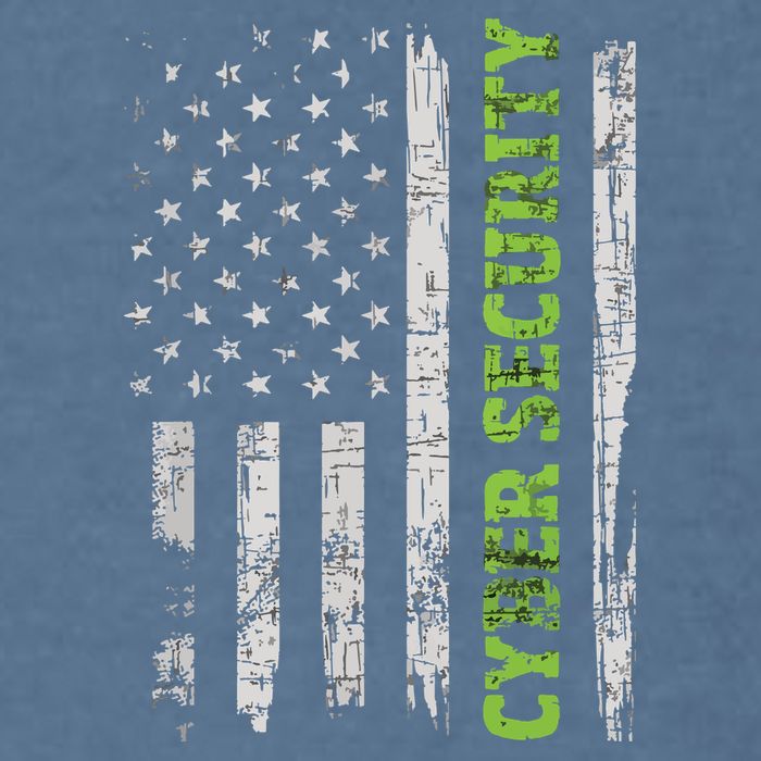 Cybersecurity USA Flag Computer Engineer Programmer Hacker Garment-Dyed Sweatshirt