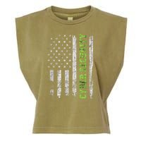 Cybersecurity USA Flag Computer Engineer Programmer Hacker Garment-Dyed Women's Muscle Tee
