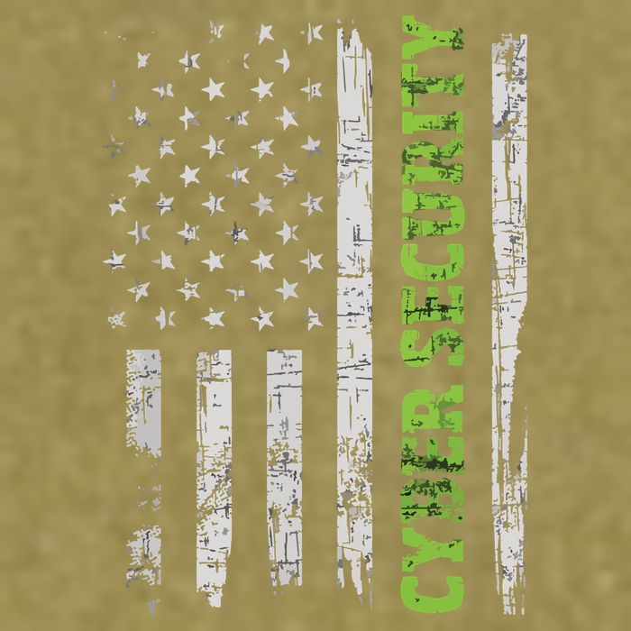 Cybersecurity USA Flag Computer Engineer Programmer Hacker Garment-Dyed Women's Muscle Tee