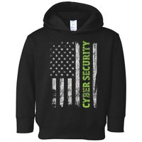 Cybersecurity Usa Flag Computer Engineer Programmer Hacker Toddler Hoodie
