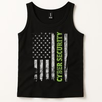 Cybersecurity Usa Flag Computer Engineer Programmer Hacker Tank Top