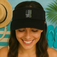 Cybersecurity Usa Flag Computer Engineer Programmer Hacker Valucap Bio-Washed Visor