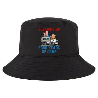 Cleaning Up Four Years Of Crap Funny Trump Garbage Truck Cool Comfort Performance Bucket Hat