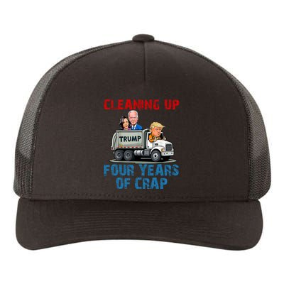 Cleaning Up Four Years Of Crap Funny Trump Garbage Truck Yupoong Adult 5-Panel Trucker Hat