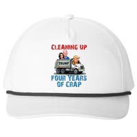 Cleaning Up Four Years Of Crap Funny Trump Garbage Truck Snapback Five-Panel Rope Hat