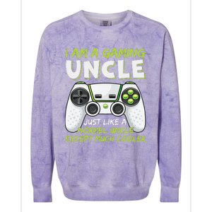 Crazy Uncle Funny Uncle Gaming Video Game Uncle Colorblast Crewneck Sweatshirt