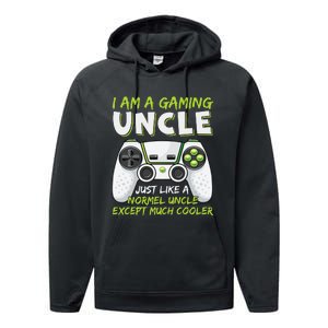 Crazy Uncle Funny Uncle Gaming Video Game Uncle Performance Fleece Hoodie