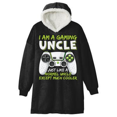 Crazy Uncle Funny Uncle Gaming Video Game Uncle Hooded Wearable Blanket