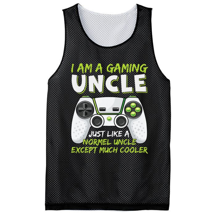 Crazy Uncle Funny Uncle Gaming Video Game Uncle Mesh Reversible Basketball Jersey Tank