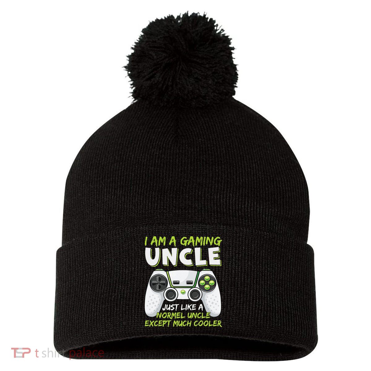 Crazy Uncle Funny Uncle Gaming Video Game Uncle Pom Pom 12in Knit Beanie