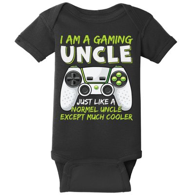 Crazy Uncle Funny Uncle Gaming Video Game Uncle Baby Bodysuit