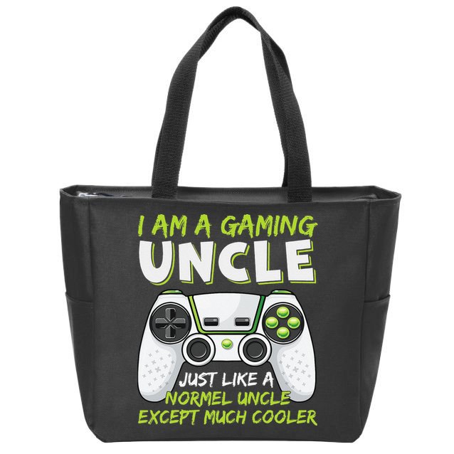 Crazy Uncle Funny Uncle Gaming Video Game Uncle Zip Tote Bag