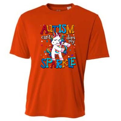 Cute Unicorn For Autism Mom Girl Gift Autism Awareness Cooling Performance Crew T-Shirt