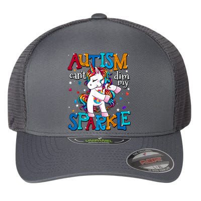 Cute Unicorn For Autism Mom Girl Gift Autism Awareness Flexfit Unipanel Trucker Cap