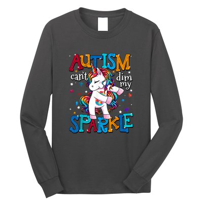 Cute Unicorn For Autism Mom Girl Gift Autism Awareness Long Sleeve Shirt