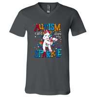 Cute Unicorn For Autism Mom Girl Gift Autism Awareness V-Neck T-Shirt