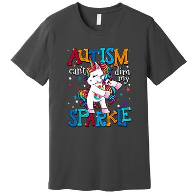 Cute Unicorn For Autism Mom Girl Gift Autism Awareness Premium T-Shirt