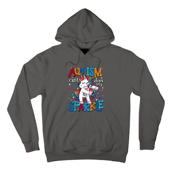 Cute Unicorn For Autism Mom Girl Gift Autism Awareness Tall Hoodie