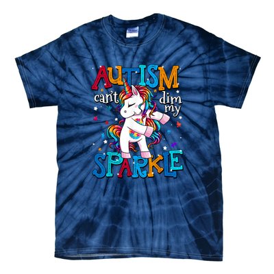 Cute Unicorn For Autism Mom Girl Gift Autism Awareness Tie-Dye T-Shirt