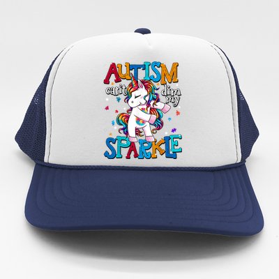 Cute Unicorn For Autism Mom Girl Gift Autism Awareness Trucker Hat