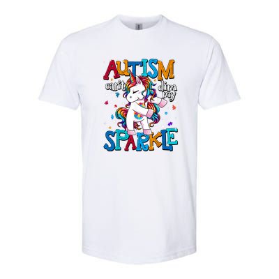 Cute Unicorn For Autism Mom Girl Gift Autism Awareness Softstyle CVC T-Shirt