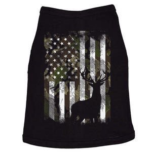 Camo US Flag Deer Elk Buck Camoflage Hunting Hunter Dad Gift Doggie Tank