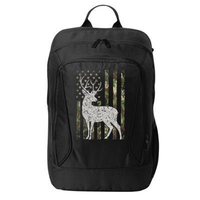 Camo Usa Flag Deer Elk Buck Camoflage Hunting Hunter City Backpack