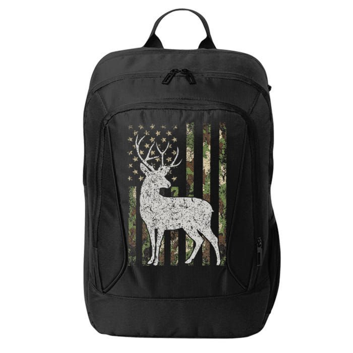 Camo Usa Flag Deer Elk Buck Camoflage Hunting Hunter City Backpack