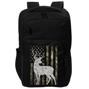 Camo Usa Flag Deer Elk Buck Camoflage Hunting Hunter Impact Tech Backpack