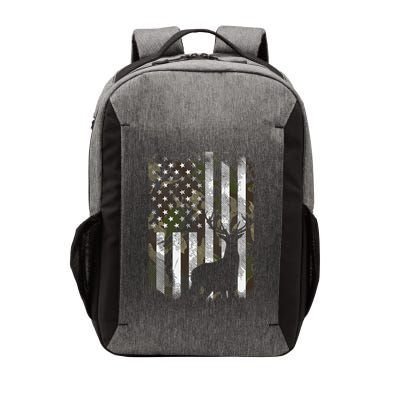 Camo US Flag Deer Elk Buck Hunting Dad Gift Vector Backpack