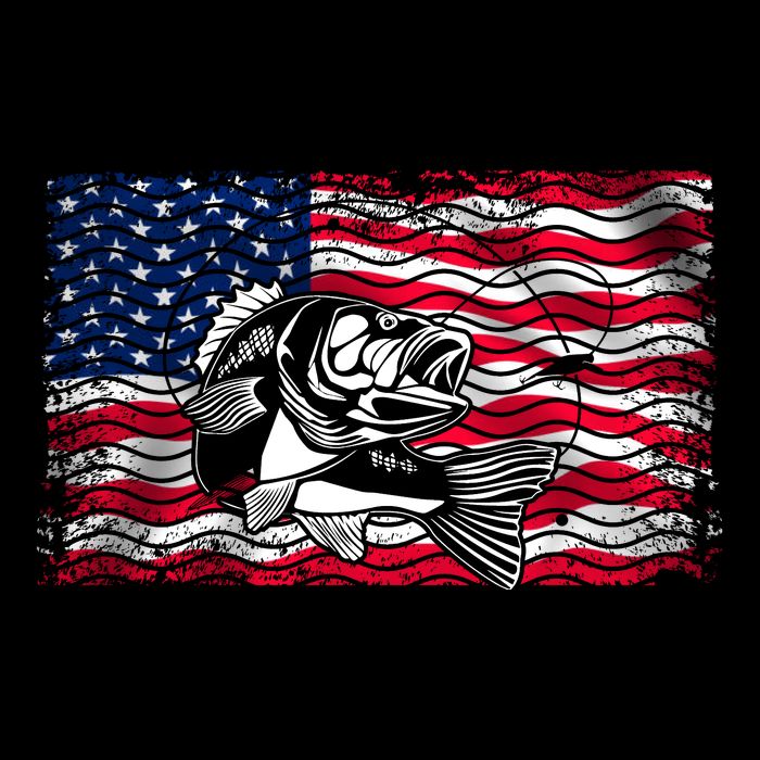 Cool Usa Flag With Fish Cooling Performance Crew T-Shirt
