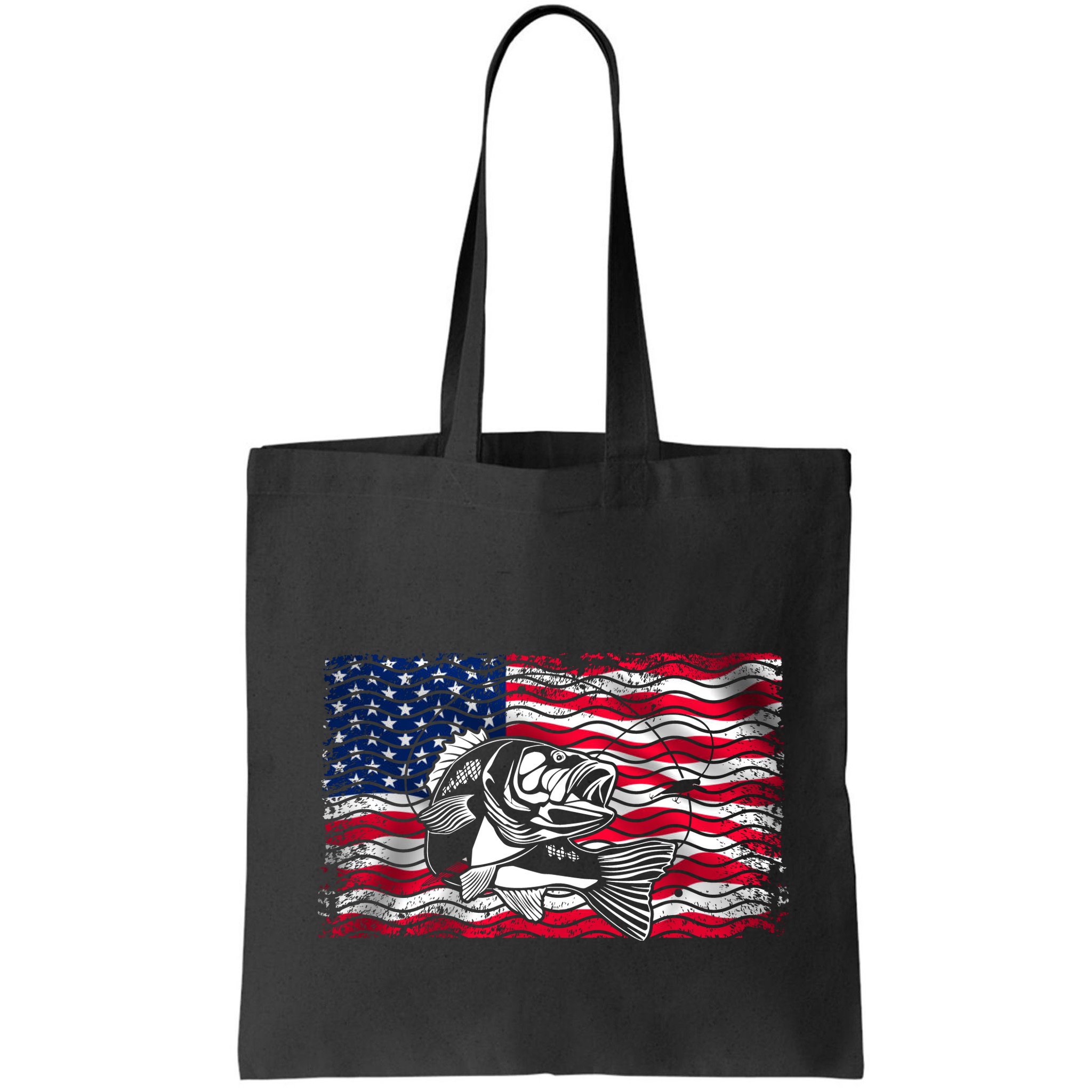 Cool Usa Flag With Fish Bag