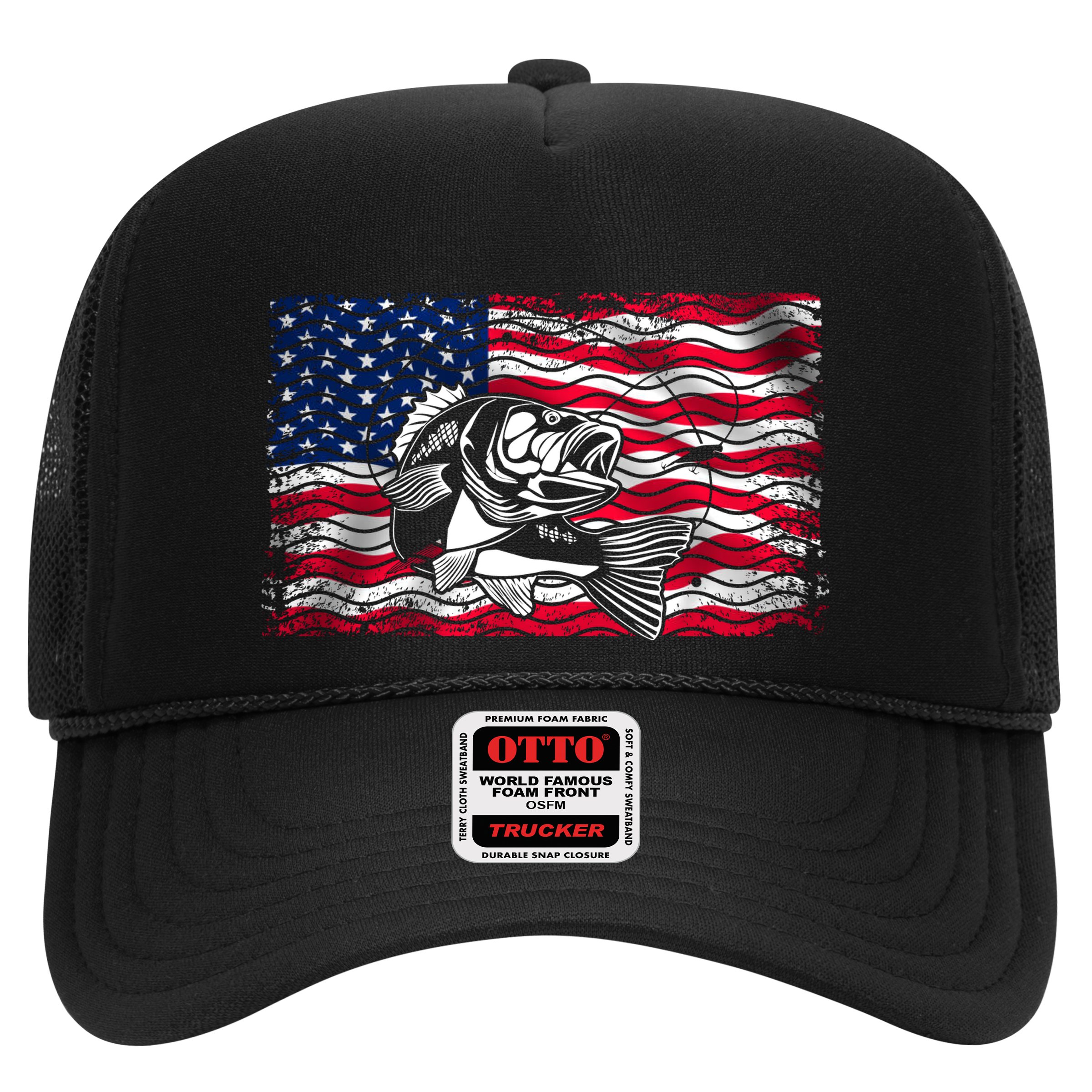 Cool Usa Flag With Fish Hat