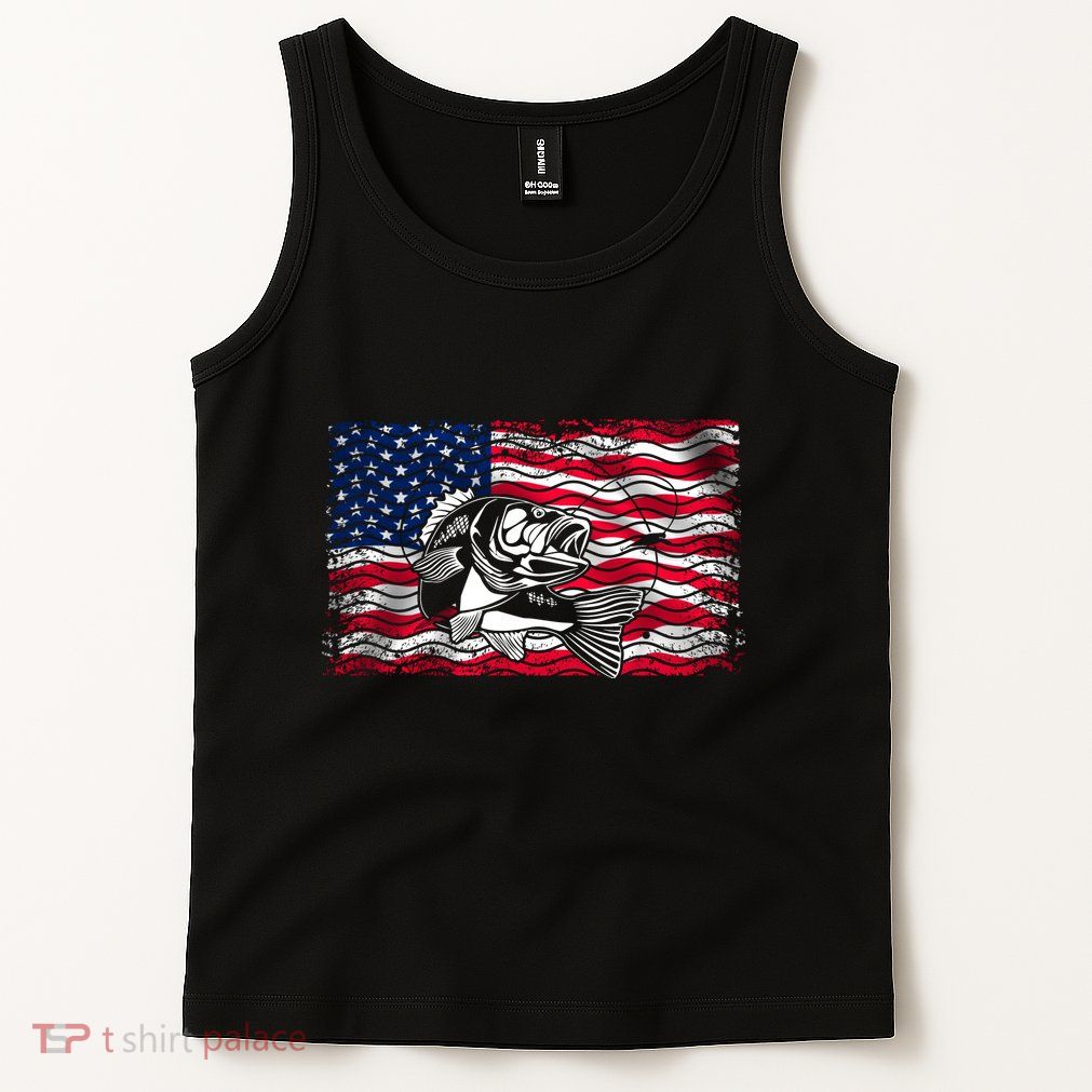 Cool Usa Flag With Fish Tank Top