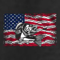 Cool Usa Flag With Fish Golf Towel