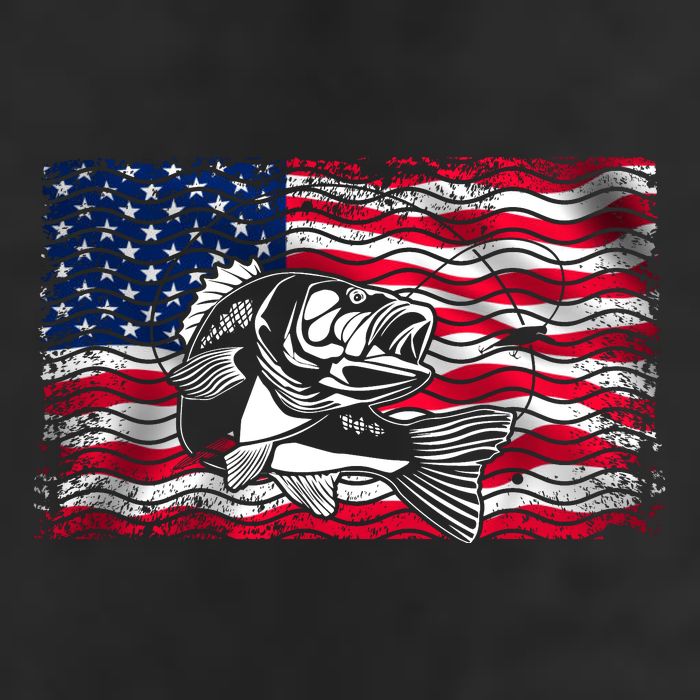 Cool Usa Flag With Fish Golf Towel