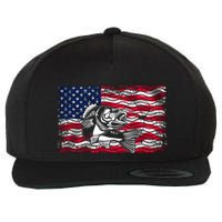 Cool Usa Flag With Fish Wool Snapback Cap