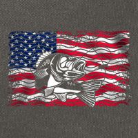 Cool Usa Flag With Fish Cotton Canvas Backpack